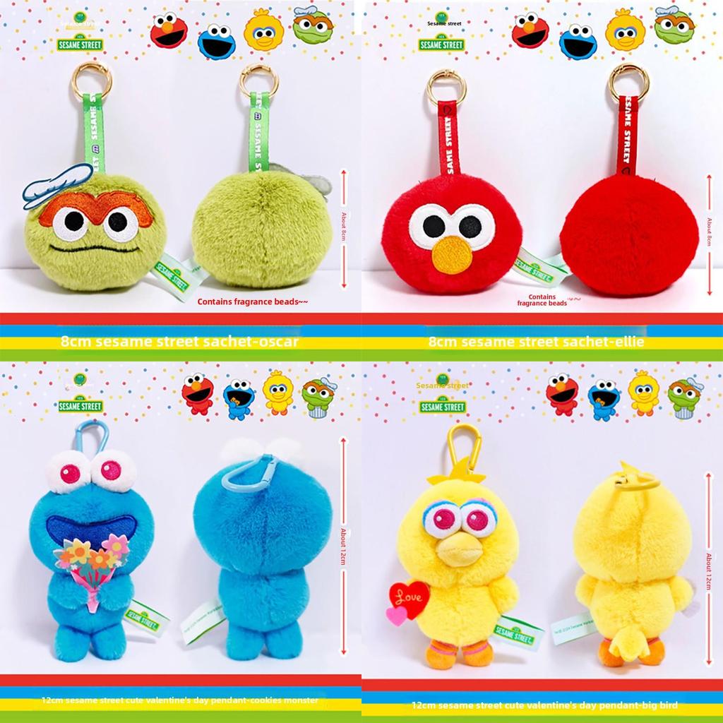 Sesame Street Elmo Portachiavi Peluche Animale Carino Cartone Animato Giocattolo Regalo Per Bambini