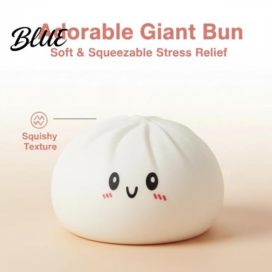 Bun Stress Reliever Smiling Steamed Ball with Steamer Anti-Anxiety Cartoon Dumpling Soft Sensory Toy Squeeze Simulated Dough Fidget