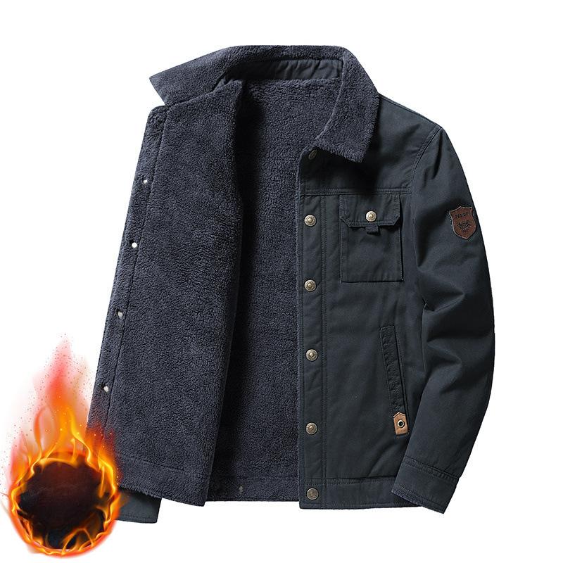 Middle-aged Men's Casual Autumn and Winter Jackets, Thick Jackets, and Fleece Tops.