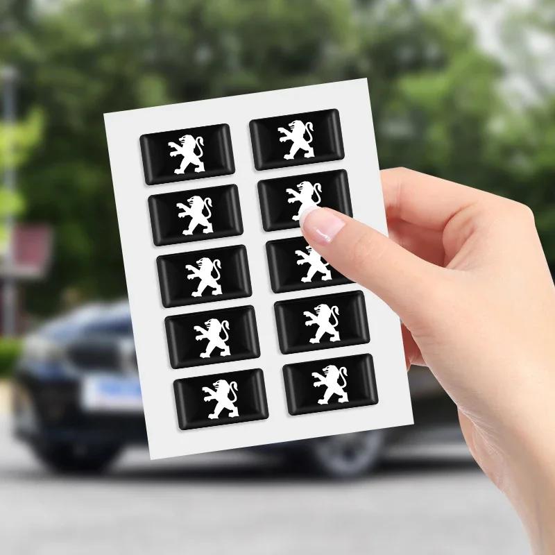 2026 Hot Car Sticker 3D Epoxy Car Stickers Small Drop Glue Decals Car Decoration Accessories For Peugeot 206 208 306 307 308 407