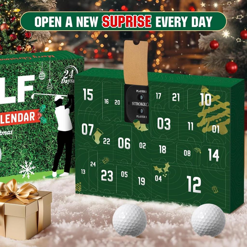 Christmas Countdown 24 Days Golf Accessories Christmas Countdown Toys For Women Men Teens Boys Girls Father Husband Boyfriend