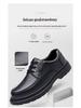 PLOVER Men's Fleece-Lined Leather Business Casual Shoes - Thick Sole