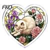 DIY Stained Glass Craft Acrylic Puzzle Suncatcher, Colorful Window Hanging Pendant, Heart Shape Style Sun Catcher Decoration, Ideal for Home