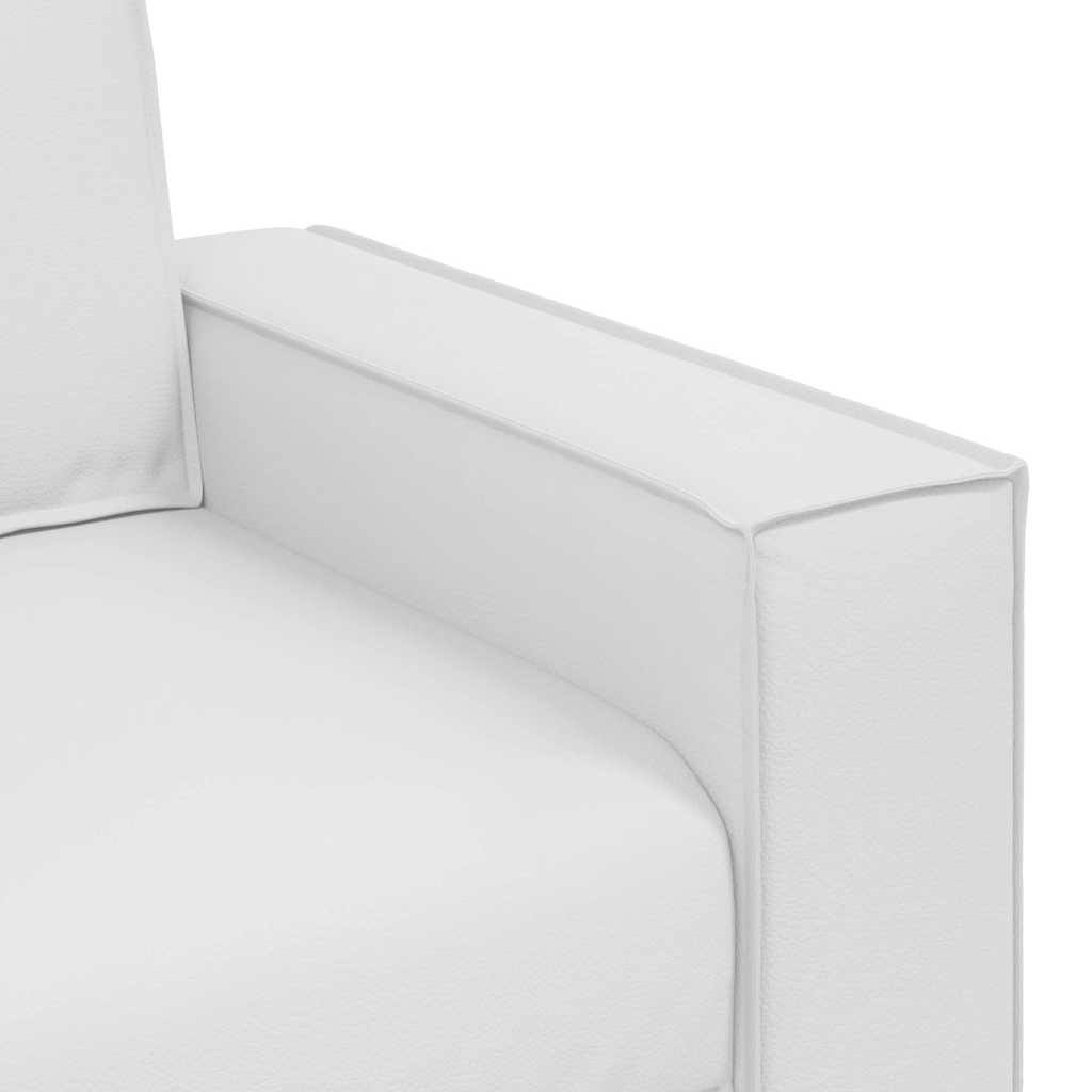 Sofa Armchair White 100 Cm Faux Leather