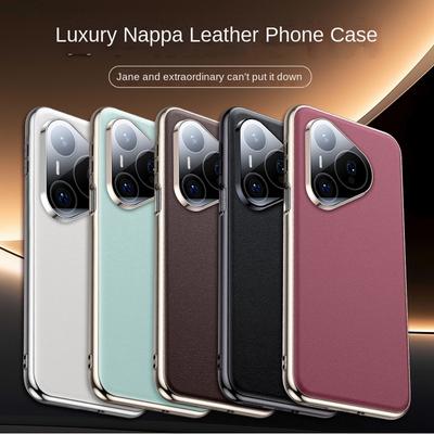 Luxus Leder Beschichtung Handyhülle für HUAWEI Pura 80 Ultra 80Pro 70 Pro Plus Stoßfest Linsenschutz Rückseite Hartschale