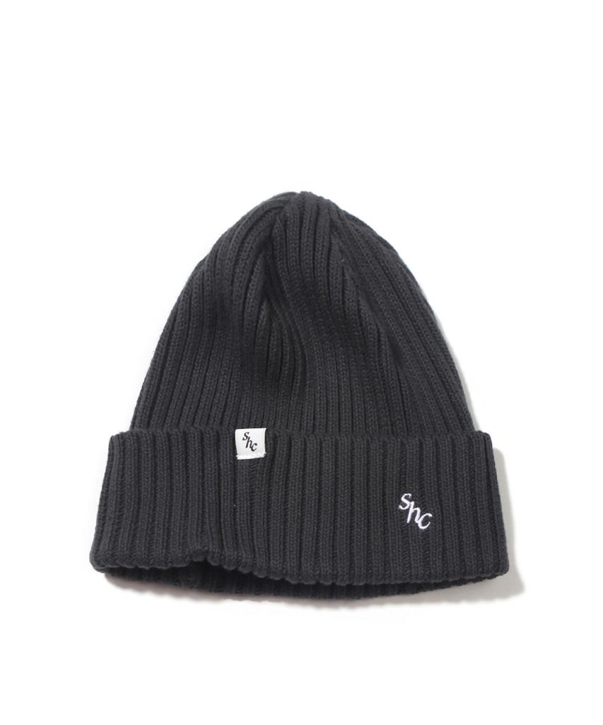 SUNDAY HOBBY CLUB Cotton Small Logo Beanie - Dark Gray