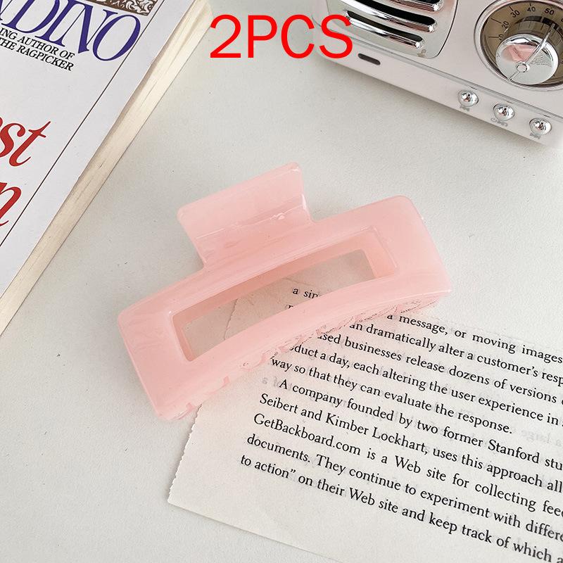 2 ΤΕΜ Premium Σετ Κεφαλών Νέο Γυναικείο Κλιπ Κλιπ Νύχι Μόδας Καφέ Μαύρο Ακρυλικό Μεγάλες Φουρκέτες Claw For Lady Clip Barrette Αξεσουάρ μαλλιών