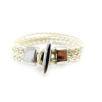 [J1320] - Steel Beige 'Peaceful' Mixed Bracelet