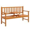 Banc en Bois avec Table Centrale Relevable, Banc d'Extérieur, Loveseat de Patio pour Porche, Jardin, Assise pour 2-3 Personnes