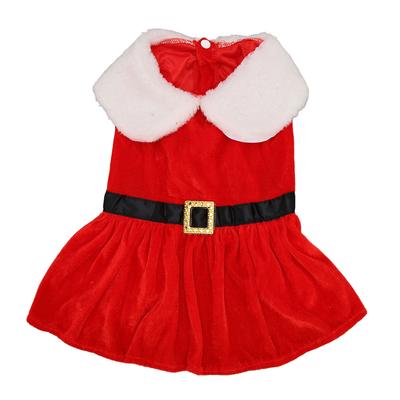 Santa Dog Christmas Dress Skin Friendly Breathable Elastic Pet Winter Clothes for Small Dogs Cats S