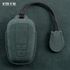 Leather Car Remote Key Case Cover Shell For Toyota Prius Camry Corolla Chr C-Hr Rav4 Land Cruiser Prado Key Protective Keychain