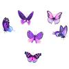 1pc Luminous Purple Flower Butterfly Family Children's Room Wall Decoration Home Sticker