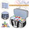 BAFASO Sewing Large Capacity Sewing with Divider Pads and Removable Sewing Box Bag Gray Dot Box, Bag, Double-Layered Pouch, Only,