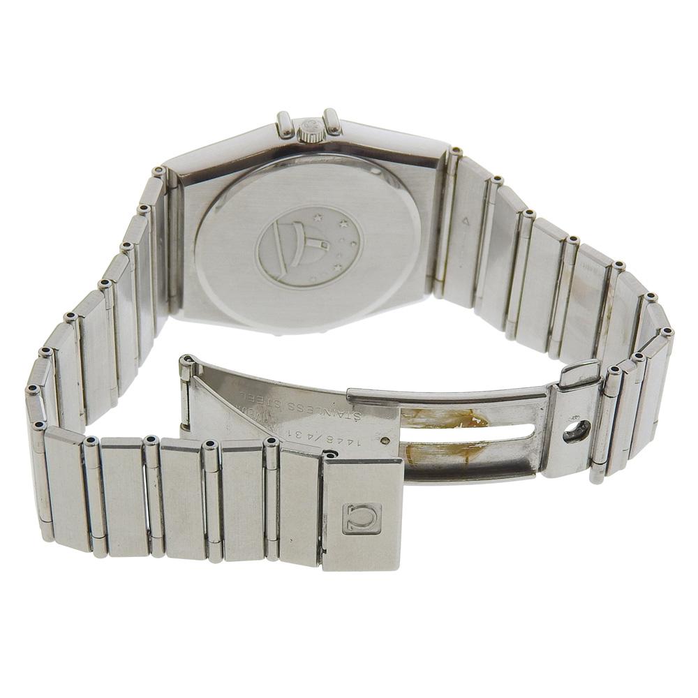 Omega Ceasuri Constellation Argintiu Cadran Argintiu Oțel Inoxidabil Cuarț Analogic bărbați Folosit