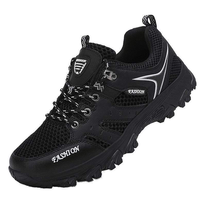 Spring and Summer Large Size Sports Shoes Men's Mesh Shoes Men's Breathable Outdoor Hiking Shoes Non-slip Travel Shoes