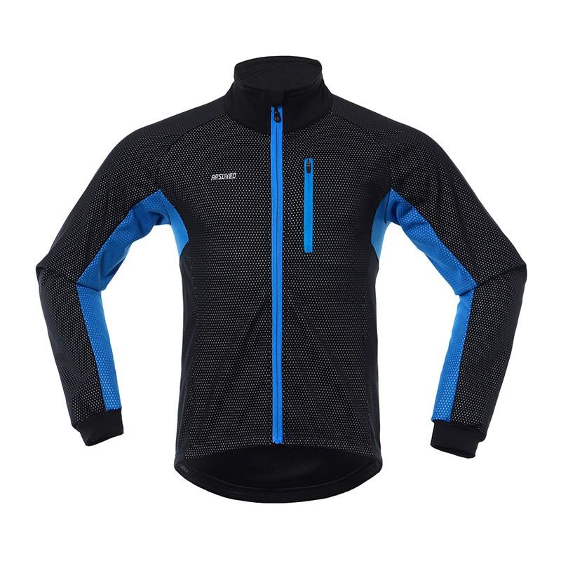 Set Giacca e Pantaloni da Ciclismo Invernali a 3 Strati in Pile Antivento Termico Uomo Donna Strada MTB Bici