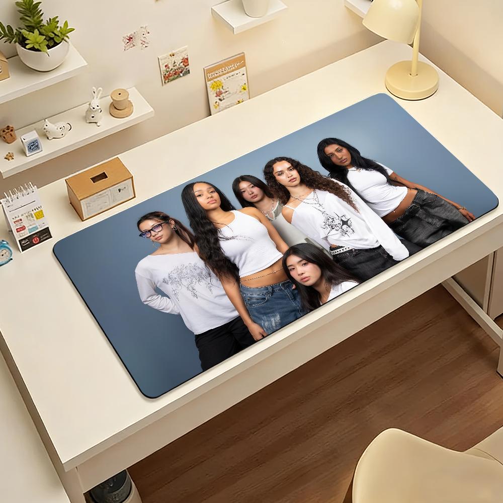 Band K-Katseye-S Mauspadd Computer Laptop Gummi Rutschfest Maismatte Mauspadd Gamer Dekoration Schreibtischmatte 30cmx60cm(11.8x23.6inch) gray