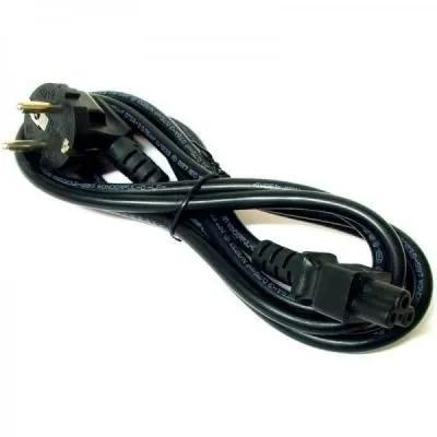 Kabel zasilający Akyga AK-NB-08A CEE 7/7 - IEC C5 do notebooka (koniczynka) 250V/50Hz 2,5A 1,0m czarny