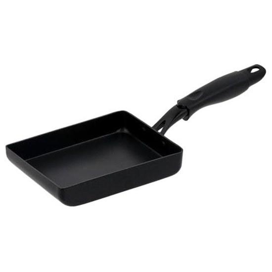 Bestco Tamagoyaki Pan 1318cm Egg IH Gas Compatible Black NQ-0364 Cooking Companion