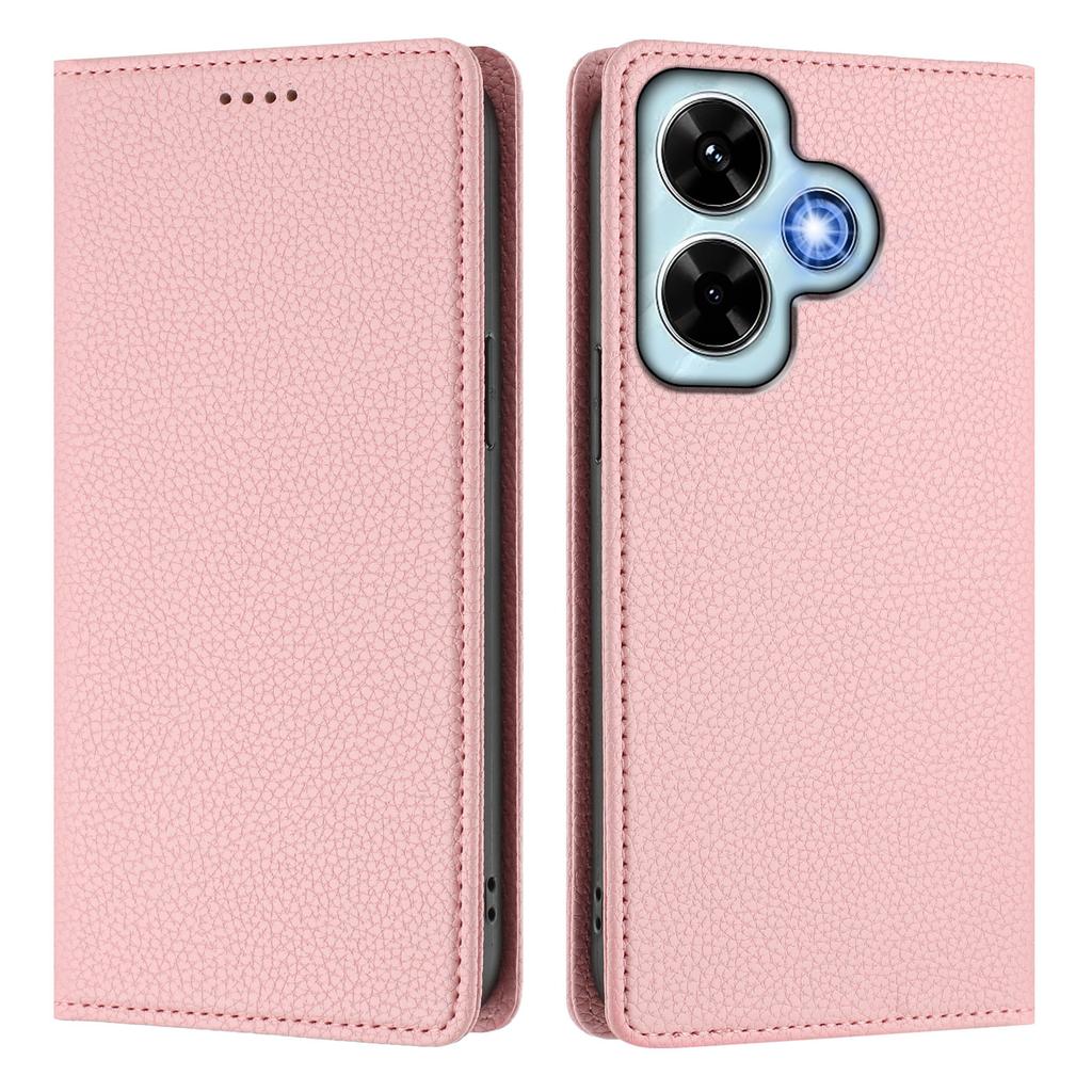 For Xiaomi Redmi Note 13 4G Wallet Case RFID Blocking Litchi Texture Leather Mobile Cover