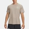 Under Armour Tech Texture Training Fitness Comfortable Breathable Logo Short Sleeve T-Shirt Men Tops Forest-Dog-Brown-Gray 1382796-203