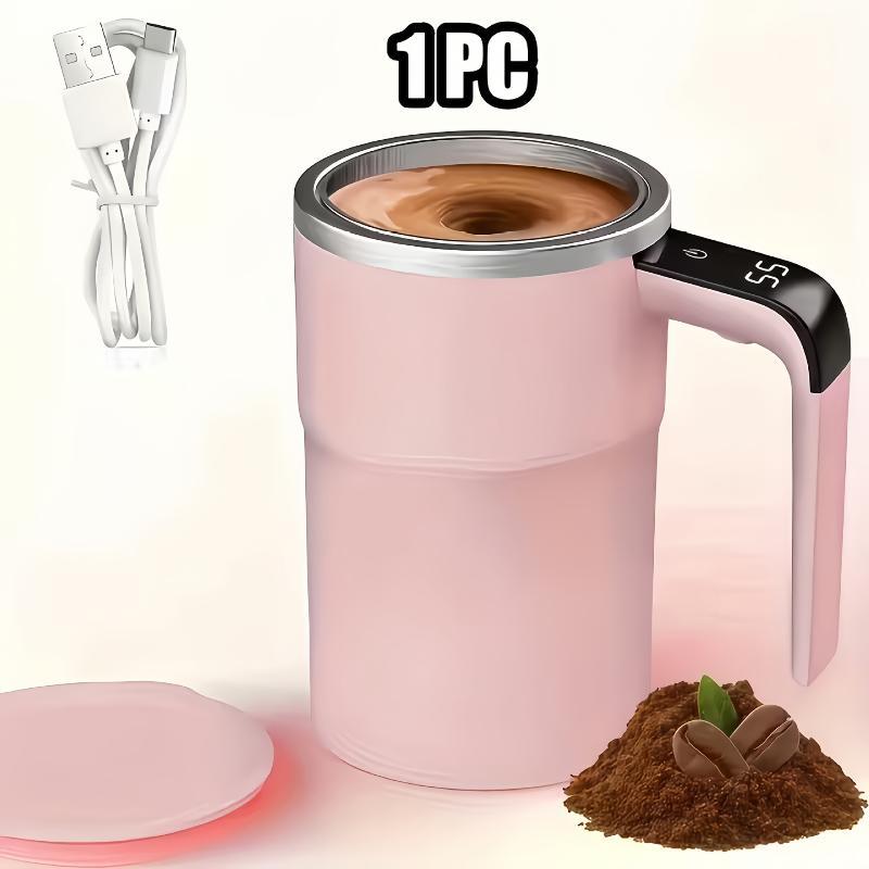 380ml Elektrický hrnek na kávu s automatickým mícháním Ip67 Vodotěsný hrnek na míchání kávy Usb nabíjení Digitální displej Automatický magnetický hrnek