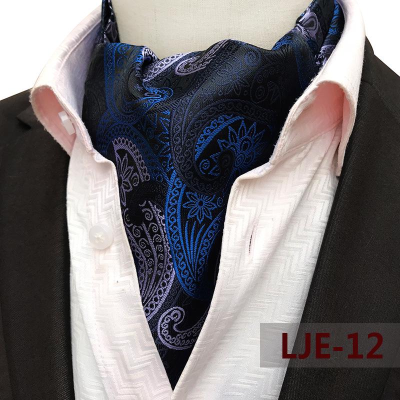 Men's Wide Tie Large Pattern Snood Scarf