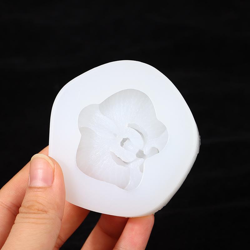 Silikonová forma ve tvaru orchideje motýlí DIY 3D forma na mýdlo, svíčku, dort, cupcake, fondán, želé, bonbóny, čokoládovou dekoraci, pečicí forma