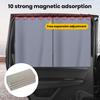 Couverture de pare-soleil de fenêtre latérale de voiture, rideau de confidentialité de voiture double couche, forte adsorption magnétique, installation simple, pare-soleil de pare-brise automatique résistant aux UV