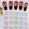 50Pcs/Bag 3D Bowknot Nail Art Decoration Colorful Aurora Super Fairy Bow Nail Art Charms Girl Diy  Manicure Accessories
