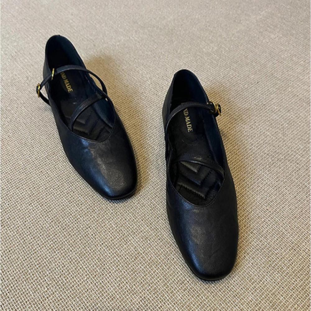 Fashion Little Leather Shoes for Women's 2025 New Style Retro Mary Jane Shoes for Womens Spring and Autumn Low Order Single Shoe Women