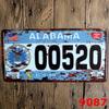 Retro License Plate Frameless Iron Restaurant Bedroom Hotel Decoration 