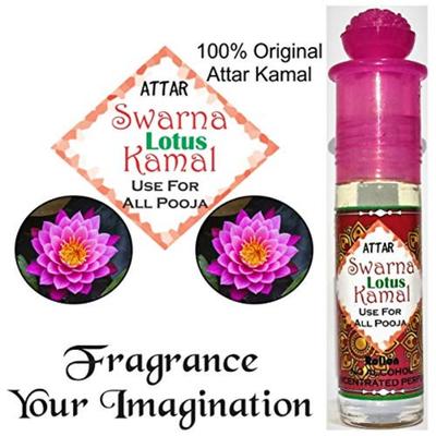 Swarna Kamal Lotus Perfume Attar, Best Golden Lotus Floral, Men and Women , All Religious Use