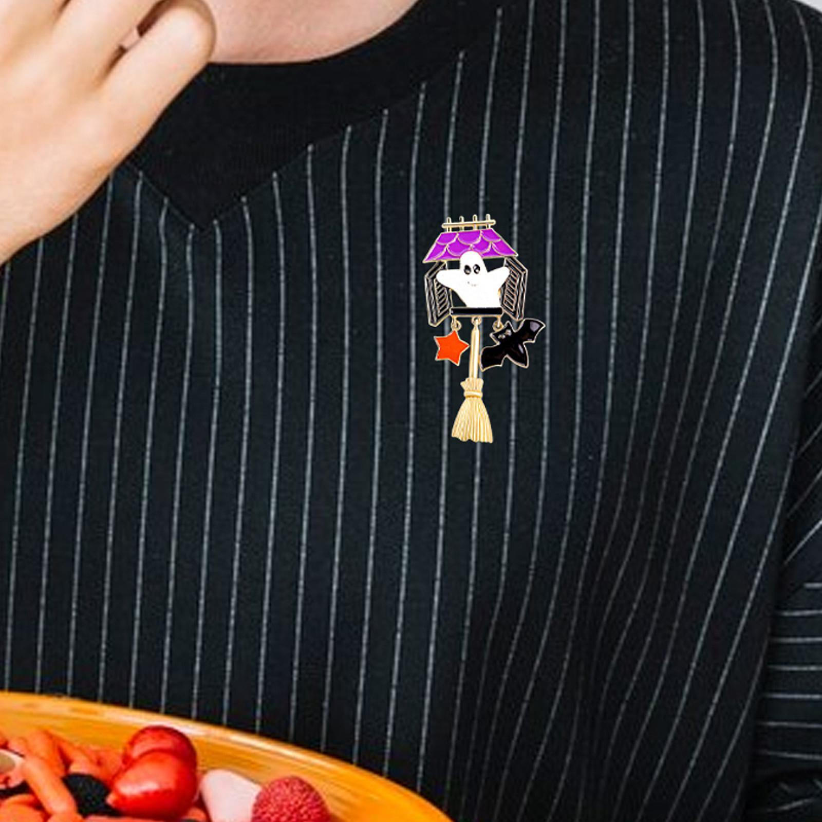 

Милая брошь-булавка Хэллоуин Призраки Осенний праздник Фестиваль Лацкан Новинка broom