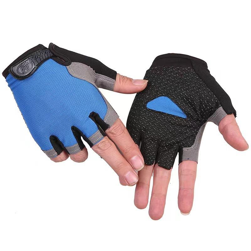 Cycling Gloves Half Finger Men and Women Summer Non-slip Wear-resistant Sunscreen Road Bike Motorcycle Palm Pad Thickened Silicone Shock Absorption