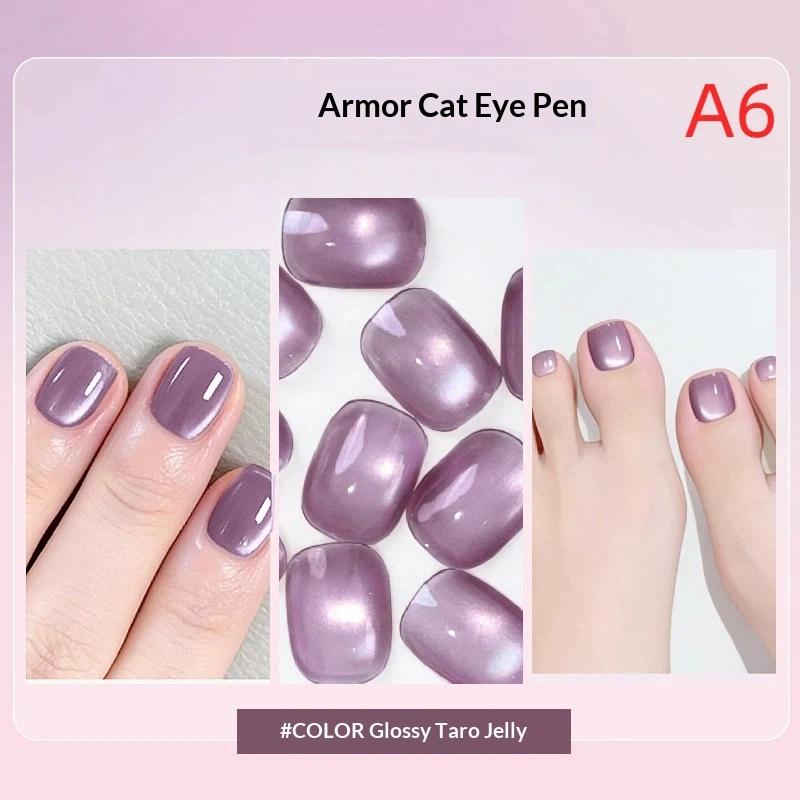 Lazy Cat Eye Nail Art Gel Pen No Streaks Even Coverage 1Pcs with Magnetic Ball for Nail Art Creation