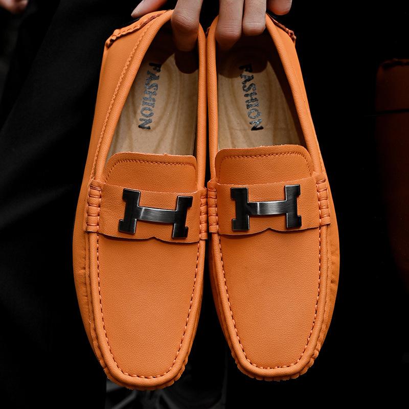 Amazon Large Size Versatile Casual Doudou Shoes Men's Leather Shoes British Outdoor Four Seasons Leather Shoes