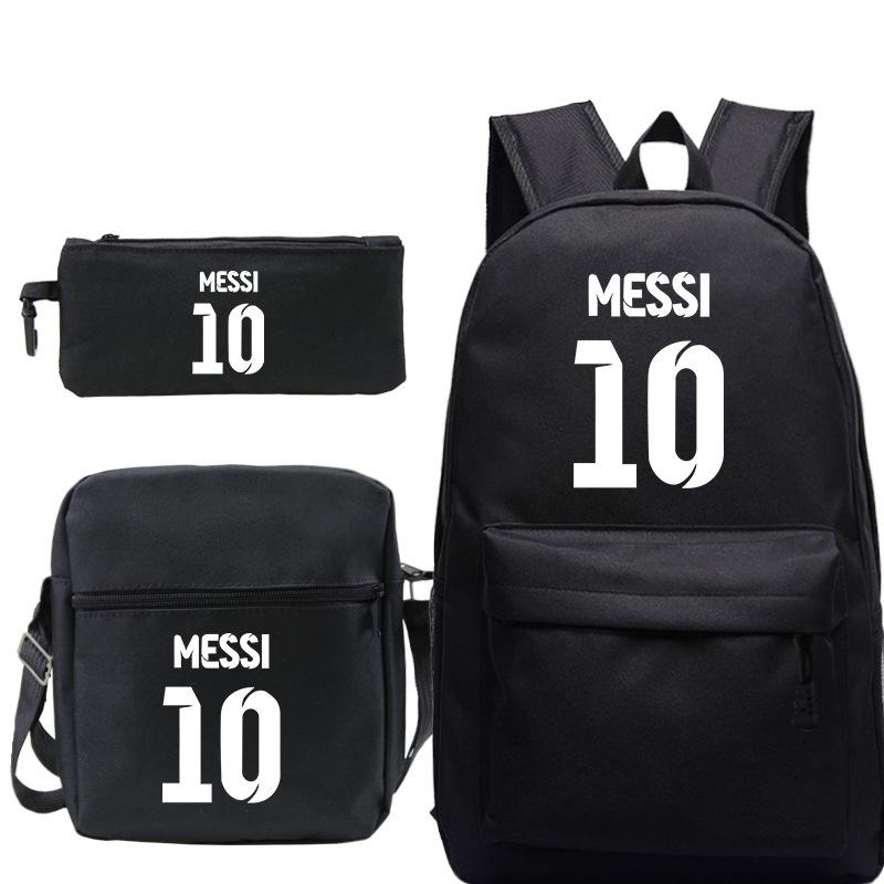 Lionel Messi · Perifere Rugzak Student Schooltas Schoudertas Etui Drie Delige Set three-piece set
