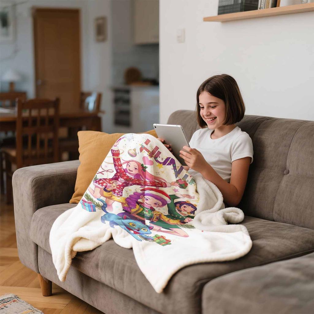 Anime Pattern Blanket Flannel Skin-friendly Non-irritating Suitable For Baby Physique Fans Gift