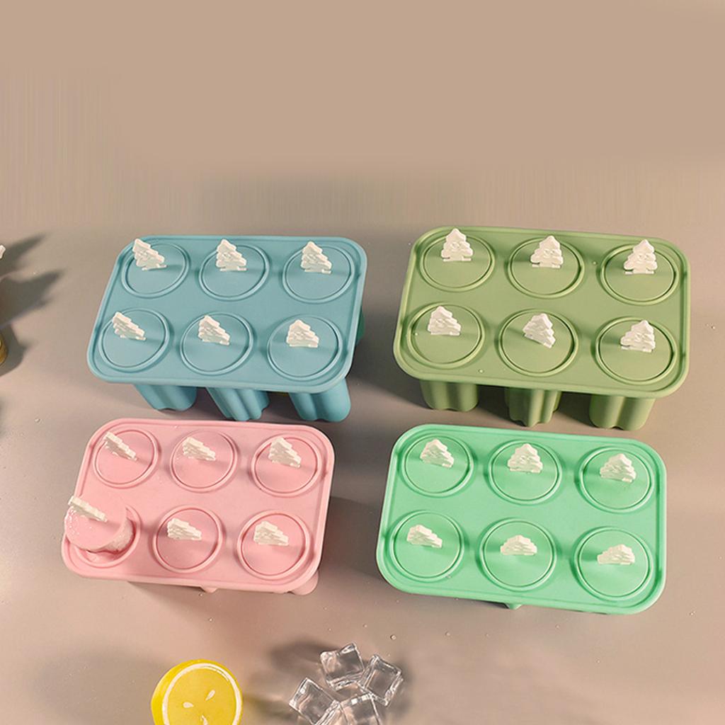 Space Saving Silicone Ice Lollies Tray Heat Resistant Flexible Freezers Popsicles Tray For Chocolate And Juice Cubes