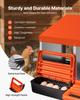 Chicken Nesting Boxes, 4 Compartments, Metal Egg Laying Boxes with Protective Collection Lids, Roll Out Nesting Box, Easy To Assemble, Ideal for Hens,