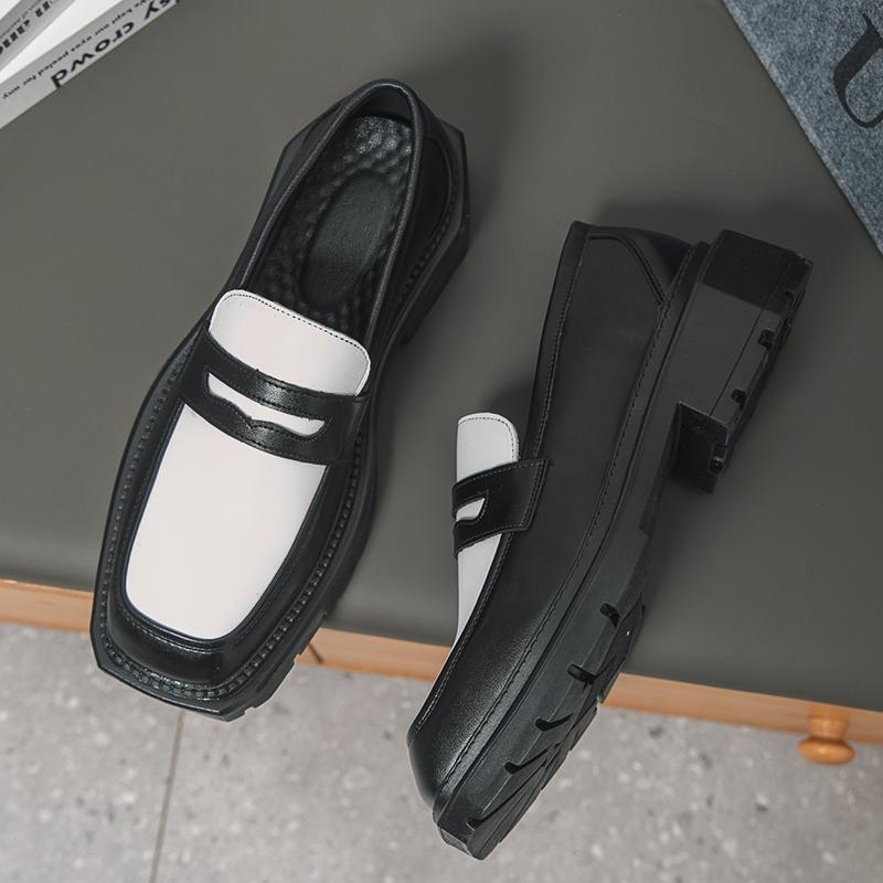 Fashion Leather Shoes Man Casual Loafers Luxury Design Slip on Male Dress Shoes Leisure Style Big Size Good Wear-resistant Sole