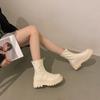 Platform Shoes Women Boots Round Toe Zipper Autumn Winter Fashion Ankle Female Ytmtloy Botines