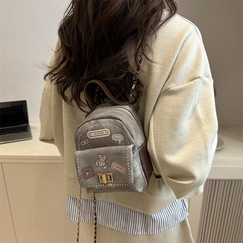 Women's new high-end exquisite daily small backpack women's versatile cute backpack