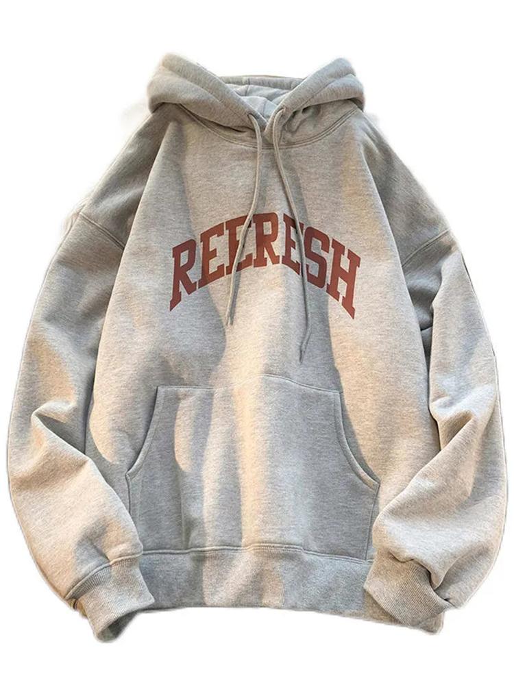 100% Cotton Men's Hoodies American Letter Hip Hop High Street New In Sweatshirts 2024 Autumn Y2K Couple Vintage Oversize Hoodies