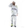 Hip Hop Gothic Cross-border American Printed Hoodie Personality Advanced Sense Trendy Brand Loose Men's and Women's Sweater Set 3D