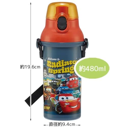 Skater Water Bottle Disney Cars 24 480ml Children's Antibacterial Plastic Child Friendly Lightweight Made In Japan PSB5SANAG-A