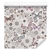 Butterflies Flowers and Leaves Wallpaper for Living Room and Bedroom 50x1000