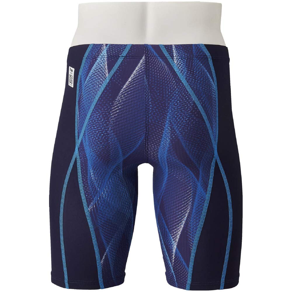 MIZUNO MX SONIC Racing Swimsuit for Half FINA Swimming Approved Boys, Junior, Spats, N2MB0412, Color Blue, Size 130, (International Federation)