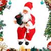 Festive Indoor Holiday Accents Plush Santa Claus Figurine, 11.81 Inch Christmas Sitting Fabric Tabletop Ornaments for Home Doll Decoration And